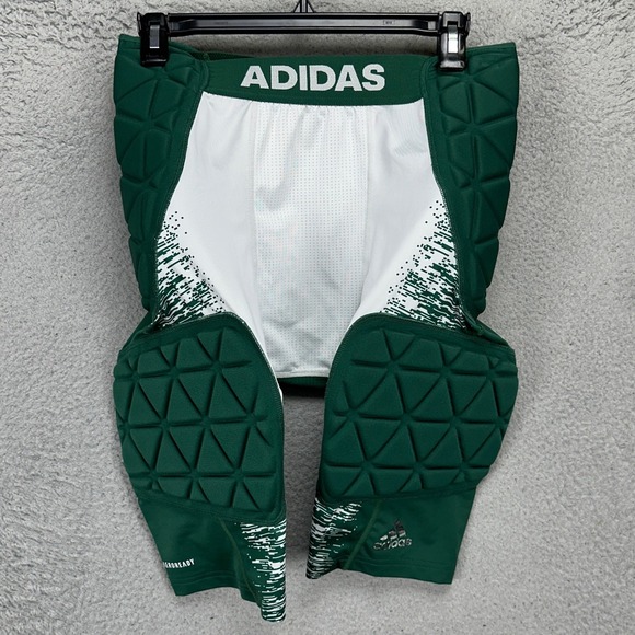 Adidas Techfit Integrated Football Girdle Pants Medium Green White Printed 5 Pad